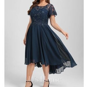 JJ House navy blue bridesmaid dress